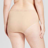 Ava & Viv Plus Size Laser Cut No Show Hipster Panty X (14W) Honey Beige - Better Bath and Beauty