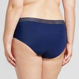 Ava & Viv Plus Size Laser Cut No Show Hipster Panty X (14W) Nighttime Blue - Better Bath and Beauty