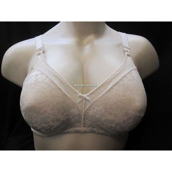 Bali 3372 Double Support Lace Wirefree Bra 38C White