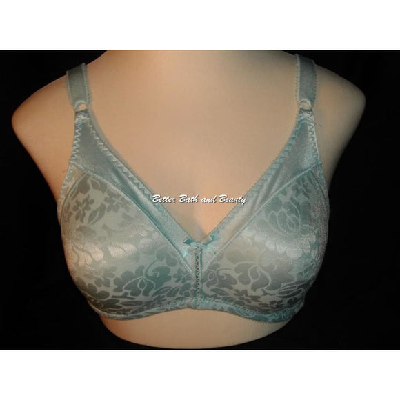Bali 3372 Double Support Spa Closure Wire Free Bra 36C Light Blue - Better Bath and Beauty