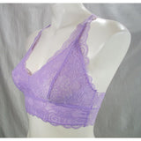 Bongo Juniors' Lace Wire Free Racerback Bralette Size XS X-SMALL Pastel Lilac - Better Bath and Beauty