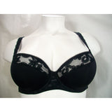 Cacique Lace Illusion Neckline French Full Coverage Underwire Bra 40C Black NWOT - Better Bath and Beauty