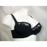 Cacique Lace Illusion Neckline French Full Coverage Underwire Bra 40C Black NWOT - Better Bath and Beauty