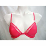 Calvin Klein QF1418 Signature Unlined Plunge Underwire Bra 32C Vermillion Coral NWT - Better Bath and Beauty