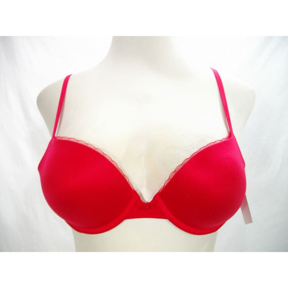 Calvin Klein QF1715 Everyday Push Up Plunge Underwire Bra 36B Red NWT - Better Bath and Beauty
