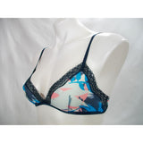 Calvin Klein QF1842 Sheer Marquisette with Lace Unlined Triangle Bra XS X-SMALL Sublime Print - Better Bath and Beauty