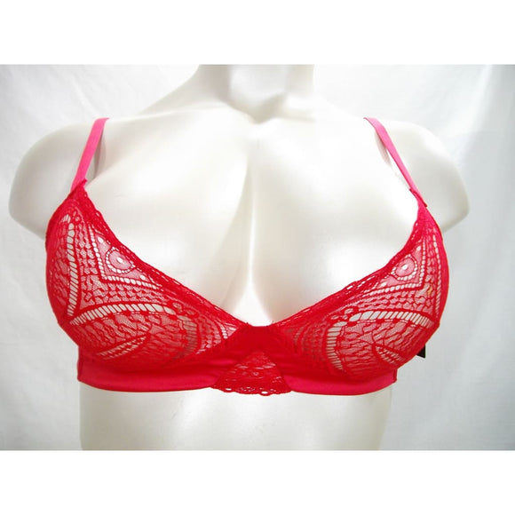 Calvin Klein QF3994 CK Black Audacious Lace & Satin Wire Free Bra Bralette LARGE Red NWT - Better Bath and Beauty