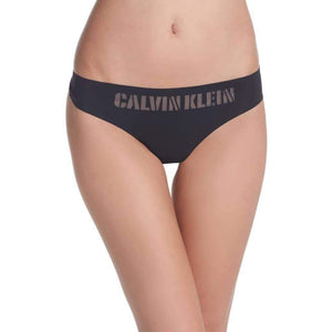 Calvin Klein QF4068 Logo-Waist Laser Thong SIZE LARGE Black NWT - Better Bath and Beauty