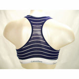 Calvin Klein QF4118 Modern Cotton Ribbed Striped Bralette XS X-SMALL Navy Blue & White NWT - Better Bath and Beauty