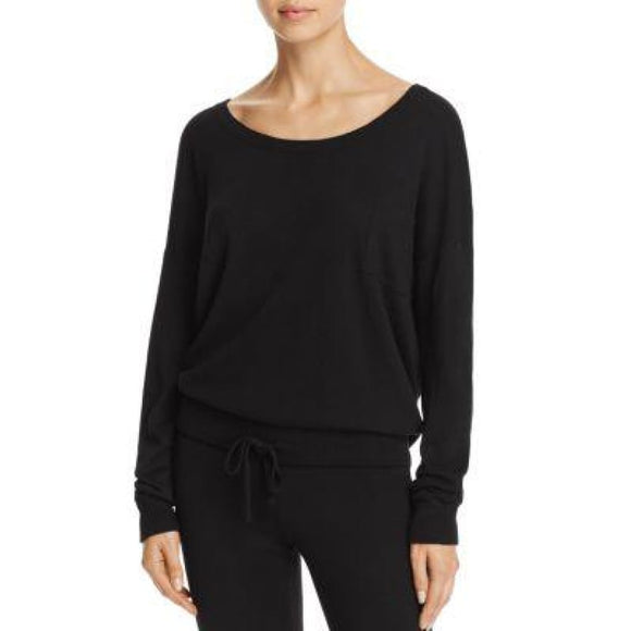 Calvin Klein QS5730 Pure Knits Long Sleeve Lounge Top LARGE Black NWT - Better Bath and Beauty
