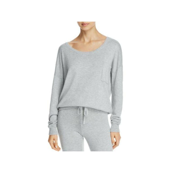Calvin Klein QS5730 Pure Knits Long Sleeve Lounge Top LARGE Gray NWT - Better Bath and Beauty