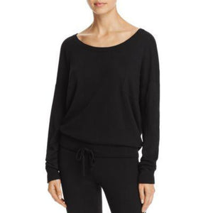 Calvin Klein QS5730 Pure Knits Long Sleeve Lounge Top SMALL Black NWT - Better Bath and Beauty
