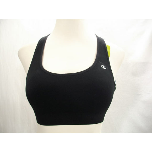 Champion B9504 Absolute Racerback Sports Bra SmoothTec Band LARGE Black NWT - Better Bath and Beauty