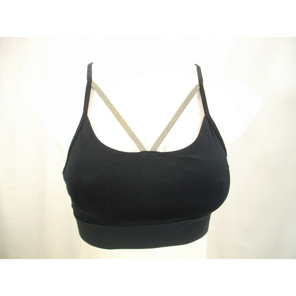 Champion C9 N9537 Strappy Front Wire Free Sports Bra XS X-SMALL Black & Gold NWT - Better Bath and Beauty