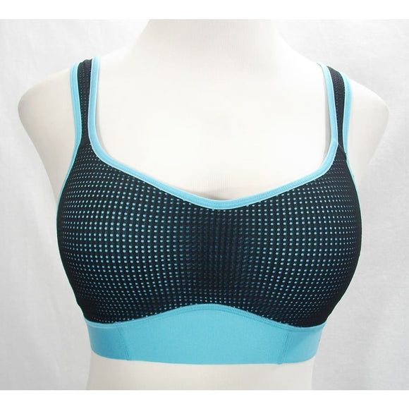 Champion Mesh Overlay Wire Free Sports Bra With SmoothTec Band 36C Gray Aqua NWT - Better Bath and Beauty