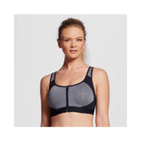 Champion N9643 Power Shape Max Zip Front Wire Free Sports Bra SMALL Gray - Better Bath and Beauty