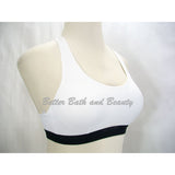 Champion N9678 Power Core Compression Wire Free Padded Racerback Bra MEDIUM White & Black - Better Bath and Beauty