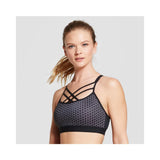 Champion N9687 C9 Strappy Front Cami Wire Free Sports Bra SMALL Black Print - Better Bath and Beauty