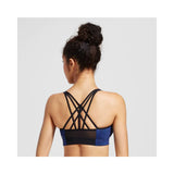 Champion N9688 Strappy Cami Wire Free Sports Bra SMALL Blue Crosshatch - Better Bath and Beauty