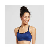 Champion N9688 Strappy Cami Wire Free Sports Bra SMALL Blue Crosshatch - Better Bath and Beauty
