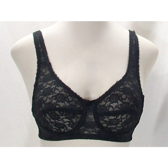 Claudio Nucci Semi Sheer Lace Divided Cup Underwire Bra 36B Black - Better Bath and Beauty