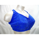 Comfort Choice 27-0189-4 Embroidered Wire Free Bra 54C Blue - Better Bath and Beauty