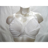 Comfort Choice 27-2223-9 Lace Divided Cup  Wire Free Bra 52C White - Better Bath and Beauty