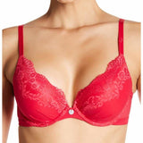 DKNY 453237 Perfect Profile Push-Up T-Shirt Underwire Bra 32DD Red NWT - Better Bath and Beauty