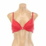 DKNY 453237 Perfect Profile Push-Up T-Shirt Underwire Bra 32DD Red NWT - Better Bath and Beauty