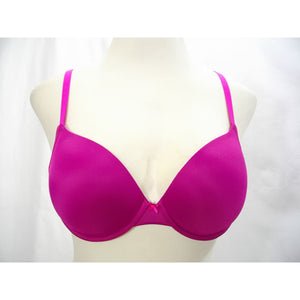 DKNY 458272 Heritage Logo Push Up Underwire Bra 32D Bordeau Disco Pink NWT - Better Bath and Beauty