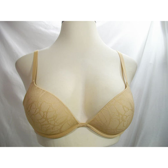 DKNY DK1023 Signature Smooth Plunge Push Up Underwire Bra 36B Nude NWT - Better Bath and Beauty