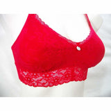 DKNY DK4801 Signature Lace T-Back Wire Free Bralette SMALL Red - Better Bath and Beauty