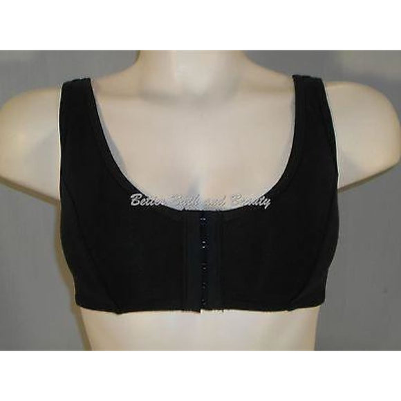 Dr. Rey's Shapewear 90% Cotton Front Close Wire Free Bra 2X Black NWT - Better Bath and Beauty