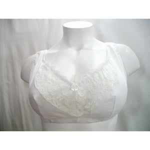 Dream Products 97034 Lace Romance Comfort 93% Cotton Wire Free Bra Size 46 White - Better Bath and Beauty