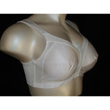Exquisite Form 2558 Jacquard Satin Divided Cup Wire Free Bra 44B White NWOT - Better Bath and Beauty