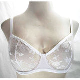Felina 190013 Sabrina Semi Sheer Lace Demi Underwire Bra 34C White - Better Bath and Beauty