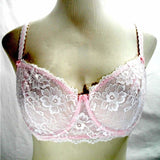 Felina 5894 Harlow Sheer Lace Full Busted Demi Underwire Bra 32C Pink - Better Bath and Beauty