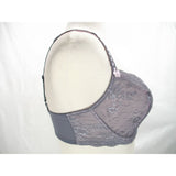 Felina 5894 Harlow Sheer Lace Full Busted Demi Underwire Bra 34C Excalibur Gray - Better Bath and Beauty