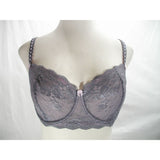 Felina 5894 Harlow Sheer Lace Full Busted Demi Underwire Bra 34C Excalibur Gray - Better Bath and Beauty