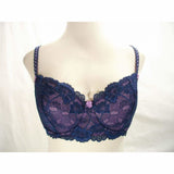 Felina 5894 Harlow Sheer Lace Full Busted Demi Underwire Bra 38D Navy Blue - Better Bath and Beauty