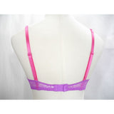 Fredericks of Hollywood 4250 Deep Plunge Push Up Underwire Bra 34DD Purple & Pink - Better Bath and Beauty