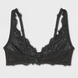 Gilligan & O'Malley High Apex Lace Wire Free Bra Bralette SMALL Black - Better Bath and Beauty