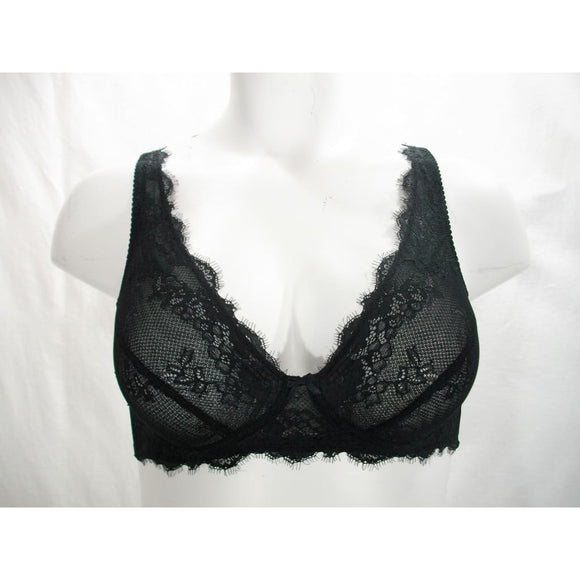 Gilligan & O'Malley High Apex Lace Wire Free Bra Bralette SMALL Black - Better Bath and Beauty