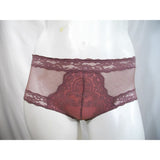 Gilligan & O'Malley High Neck Lace Cap Sleeve Wire Free Bralette & Brief Set XS X-SMALL Brown Rose - Better Bath and Beauty