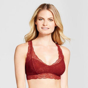 Gilligan & O'Malley Lace Racerback Wire Free Bralette LARGE Salsa - Better Bath and Beauty