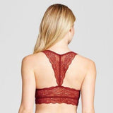 Gilligan & O'Malley Lace Racerback Wire Free Bralette MEDIUM Salsa - Better Bath and Beauty