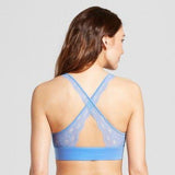 Gilligan O'Malley Lightly Lined Lace Back Wire Free Bralette XS X-SMALL Summer Blue NWT - Better Bath and Beauty