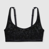 Gilligan & O'Malley Mesh Unlined Wired Bralette Bra LARGE Black - Better Bath and Beauty