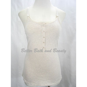 Gilligan & O'Malley Nursing Henley Cotton Cami Camisole Top Size Small Oatmeal - Better Bath and Beauty