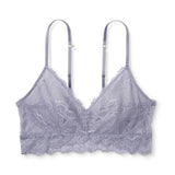 Gilligan & O'Malley Sheer Floral Lace Bralette Bra Size SMALL Misty Blue NWT - Better Bath and Beauty